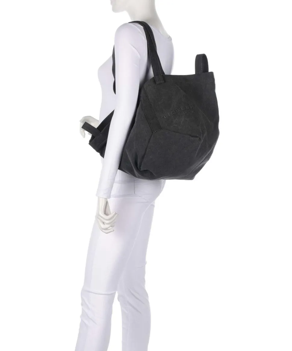 Elvira Denim M Shopper Canvas schwarz