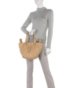 Elvira Lamb SF Verna S Handtasche fein genarbtes Leder beige