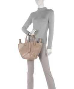 Elvira Lamb SF Verna S Handtasche fein genarbtes Leder taupe