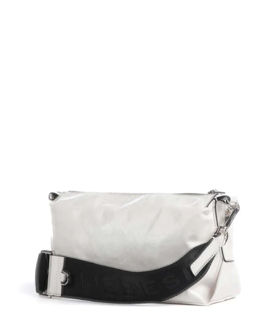 Elvira Paper Touch Crinkle S Umhängetasche fein genarbtes Leder weiß