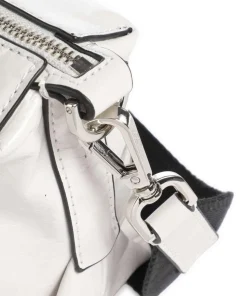 Elvira Paper Touch Crinkle S Umhängetasche fein genarbtes Leder weiß