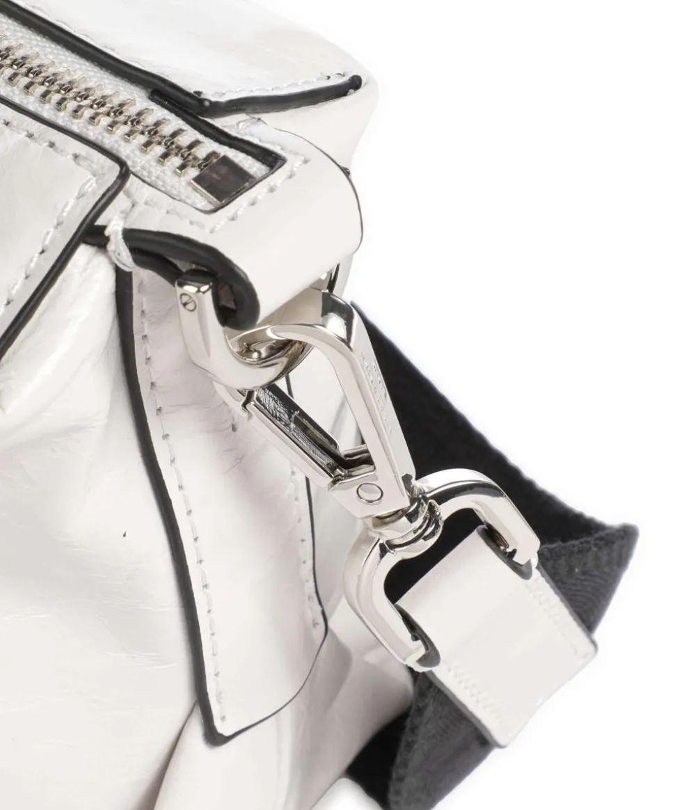 Elvira Paper Touch Crinkle S Umhängetasche fein genarbtes Leder weiß