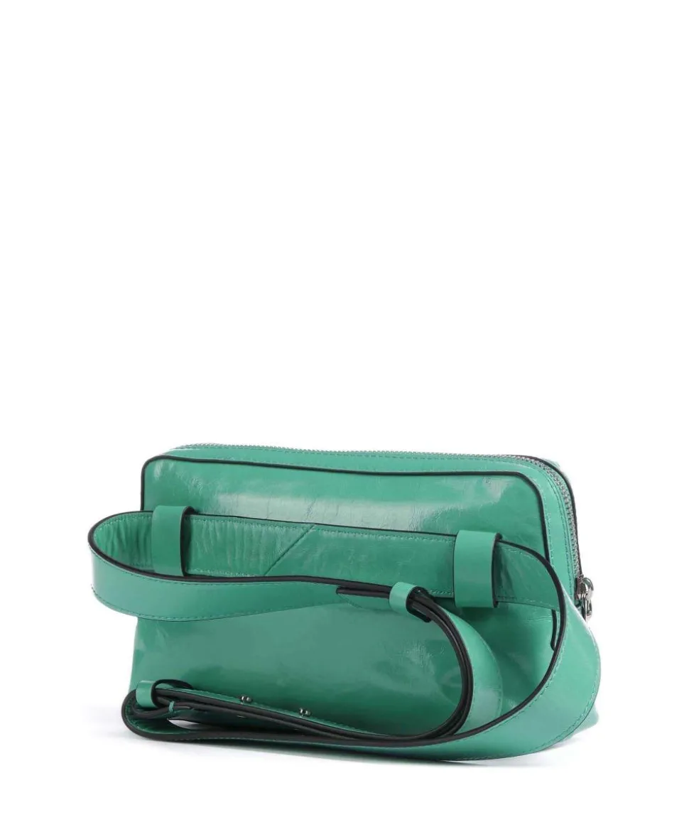 Elvira Paper Touch Crinkle Gürteltasche fein genarbtes Leder grün