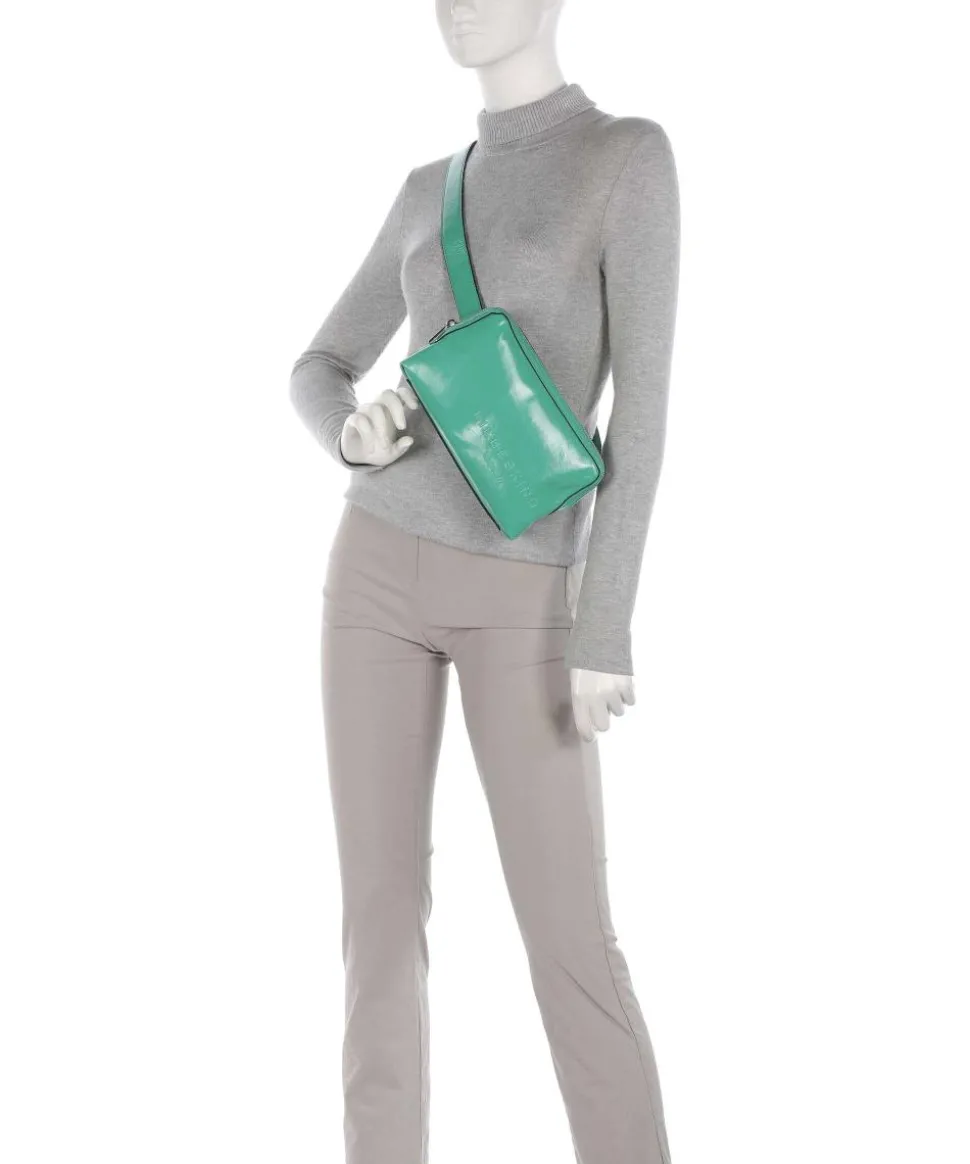 Elvira Paper Touch Crinkle Gürteltasche fein genarbtes Leder grün