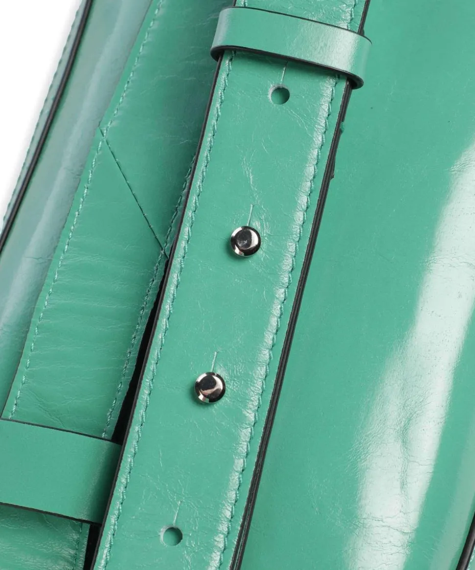 Elvira Paper Touch Crinkle Gürteltasche fein genarbtes Leder grün