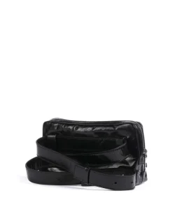 Elvira Paper Touch Crinkle Gürteltasche fein genarbtes Leder schwarz