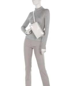 Elvira Paper Touch Crinkle Gürteltasche fein genarbtes Leder weiß