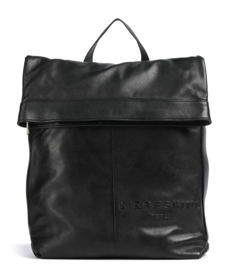 Elvira Sheep Natural L Rolltop Rucksack 13″ Schafsleder schwarz