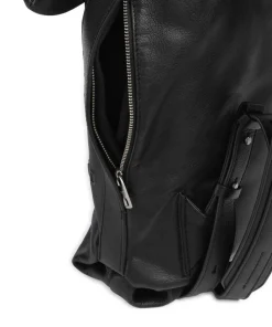 Elvira Sheep Natural L Rolltop Rucksack 13″ Schafsleder schwarz