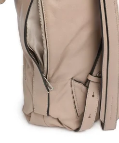 Elvira Sheep Natural L Rolltop Rucksack 13″ Schafsleder hellbraun