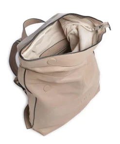 Elvira Sheep Natural L Rolltop Rucksack 13″ Schafsleder hellbraun