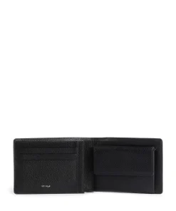 Emile Geldbörse genarbtes Leder schwarz