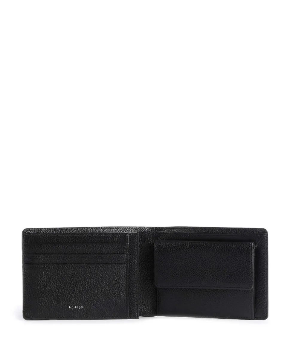 Emile Geldbörse genarbtes Leder schwarz