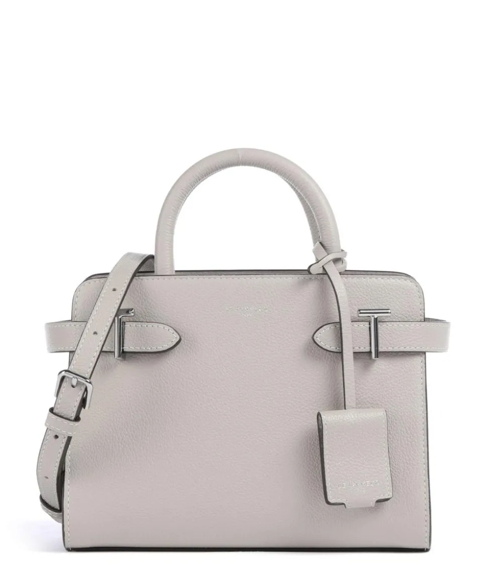 Emilie Handtasche genarbtes Leder hellgrau