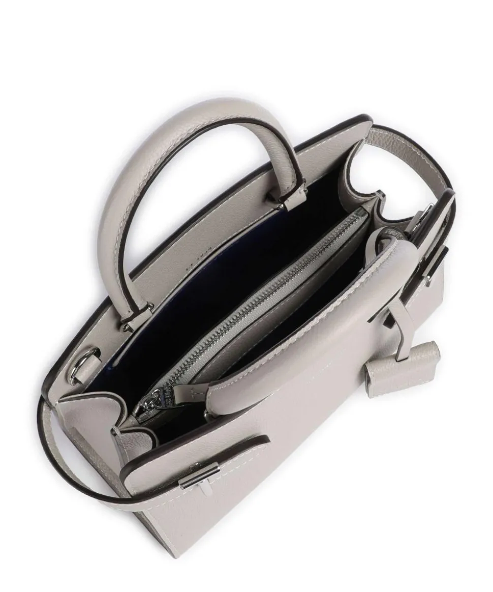 Emilie Handtasche genarbtes Leder hellgrau