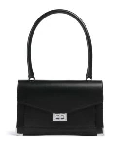 Emily Schultertasche fein genarbtes Rindsleder schwarz