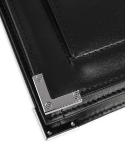 Emily Schultertasche fein genarbtes Rindsleder schwarz