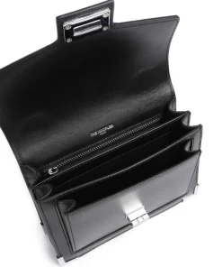 Emily Umhängetasche genarbtes Rindsleder schwarz