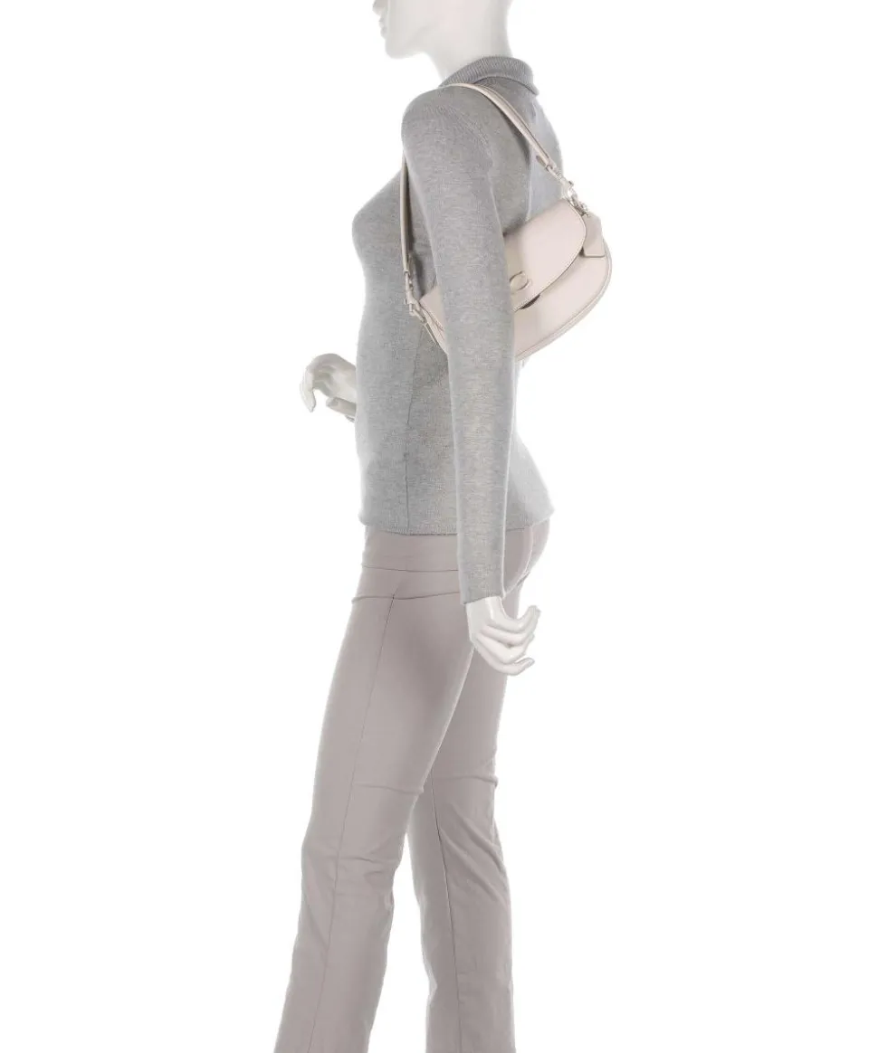 Emmy 23 Schultertasche fein genarbtes Leder weiß