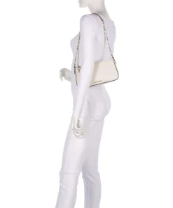 Empire Medium Schultertasche fein genarbtes Leder creme