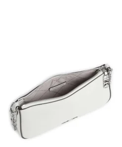 Empire Schultertasche fein genarbtes Leder weiß