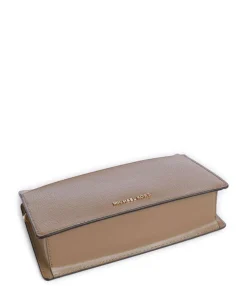 Empire Schultertasche genarbtes Leder braun