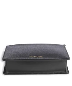 Empire Schultertasche genarbtes Leder schwarz