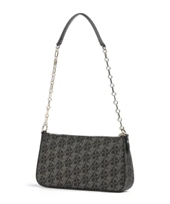 Empire Schultertasche Lederimitat schwarz/gold