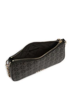 Empire Schultertasche Lederimitat schwarz/gold