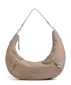 Enya Cozy Beuteltasche aufgerautes Leder beige