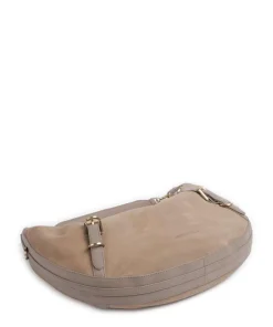 Enya Cozy Beuteltasche aufgerautes Leder beige