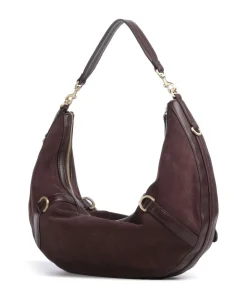 Enya Cozy Beuteltasche aufgerautes Leder wein