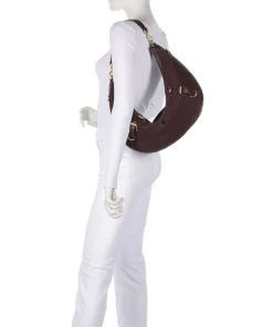 Enya Cozy Beuteltasche aufgerautes Leder wein