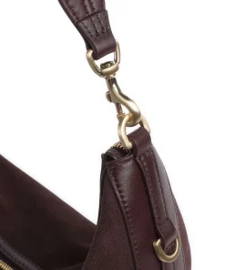 Enya Cozy Beuteltasche aufgerautes Leder wein