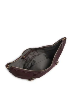 Enya Cozy Beuteltasche aufgerautes Leder wein