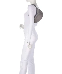 Enya Cozy Mini Schultertasche aufgerautes Leder grau