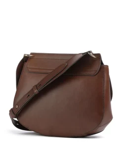 Erica Umhängetasche fein genarbtes Rindsleder dunkelbraun