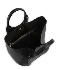 Erson Essential Handtasche genarbtes Leder schwarz