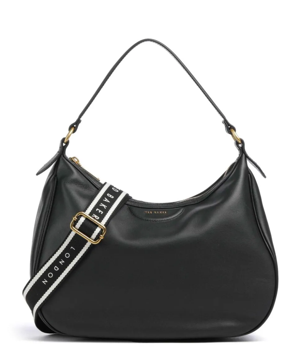 Esiah Beuteltasche fein genarbtes Rindsleder schwarz