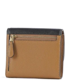 Essential Colorblock Geldbörse genarbtes Rindsleder schwarz/braun