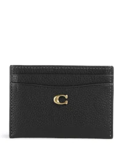 Essential Kreditkartenetui genarbtes Rindsleder schwarz