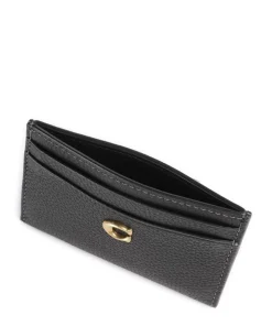 Essential Kreditkartenetui genarbtes Rindsleder schwarz