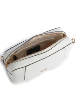 Estate Casta Umhängetasche genarbtes Leder weiß