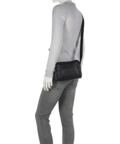 Ethon Umhängetasche Lederimitat schwarz