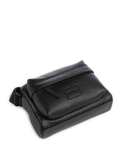 Ethon Umhängetasche Lederimitat schwarz