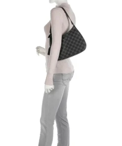 Euphoria Schultertasche Lederimitat schwarz