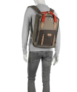 Euro Macaroon Rucksack 15″ recyceltes Polyester beige/braun