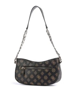 Evelune Schultertasche Lederimitat dunkelbraun