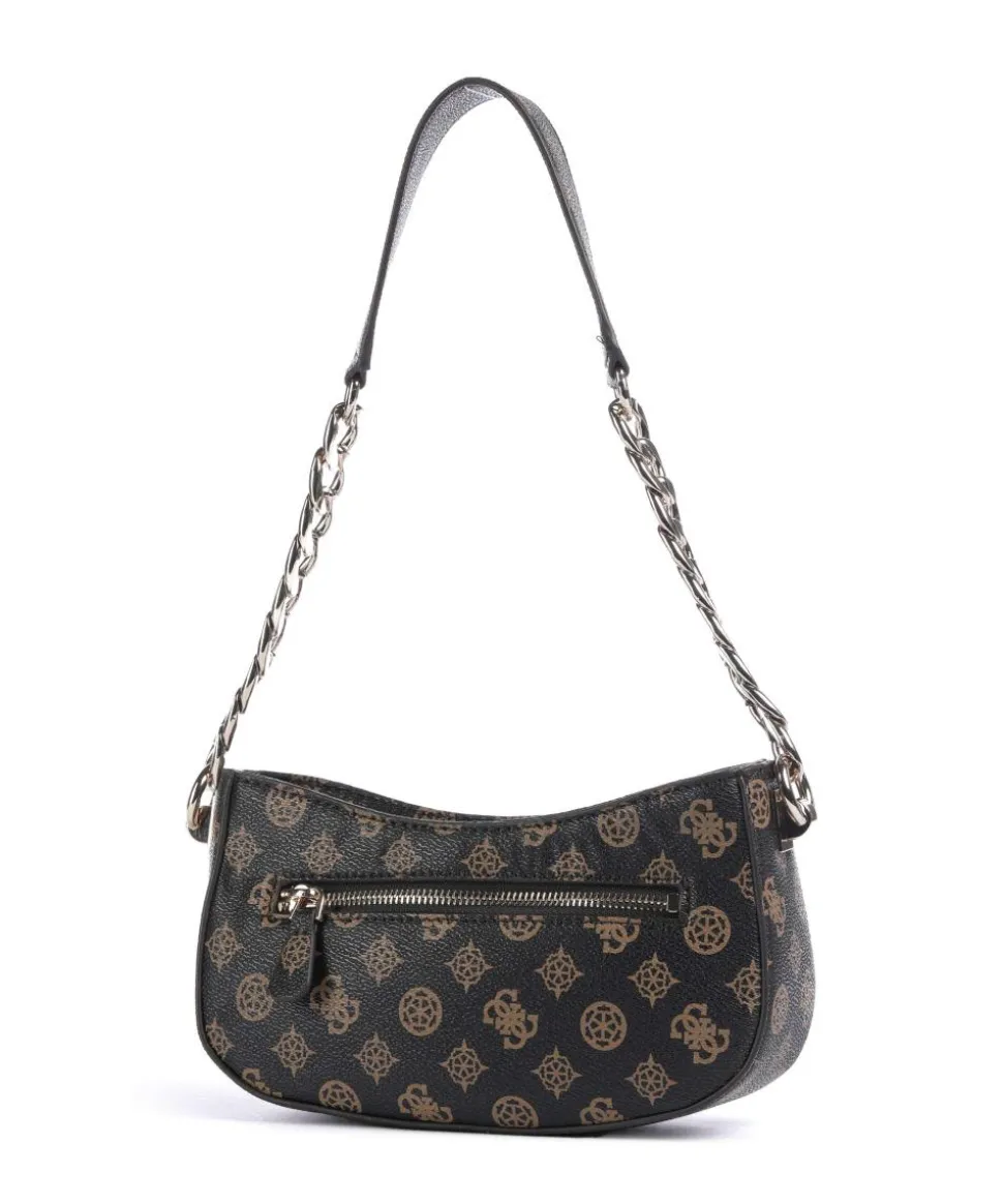 Evelune Schultertasche Lederimitat dunkelbraun