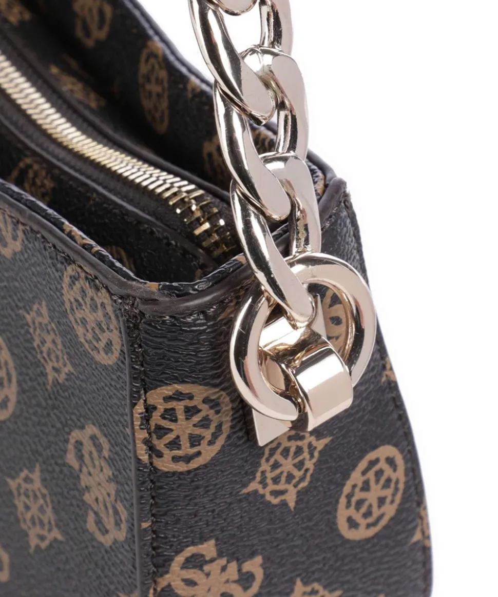 Evelune Schultertasche Lederimitat dunkelbraun